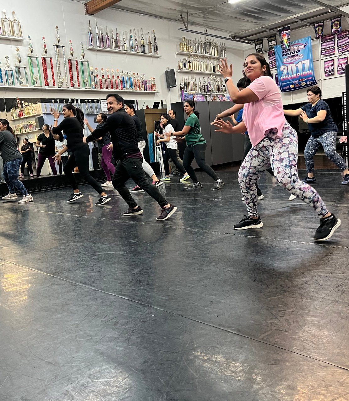 BhangraFuze workshop group dancing